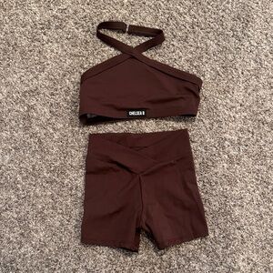 Brown Matching Dancewear Set